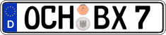 German license plate, Regular plates