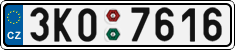 License plate of the Czech Republic, Cars (2001)