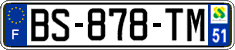 French license plate, SIV (ordinary)