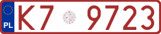 License plates of Poland, Provisional and testing
