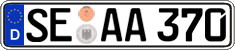 German license plate, Regular plates