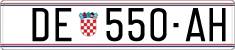 License plate of Croatia, Regular plates