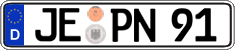 German license plate, Regular plates