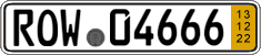 German license plate, Short-term transit plates
