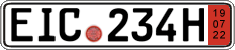 German license plate, Export transit plates