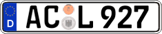 German license plate, Regular plates