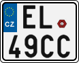 License plate of the Czech Republic, Electric vehicles
