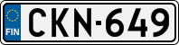 License plate of Finland, Cars