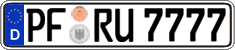 German license plate, Regular plates
