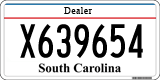 South Carolina, Dealer (X123456)