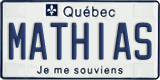 Quebec, Vanity Plates
