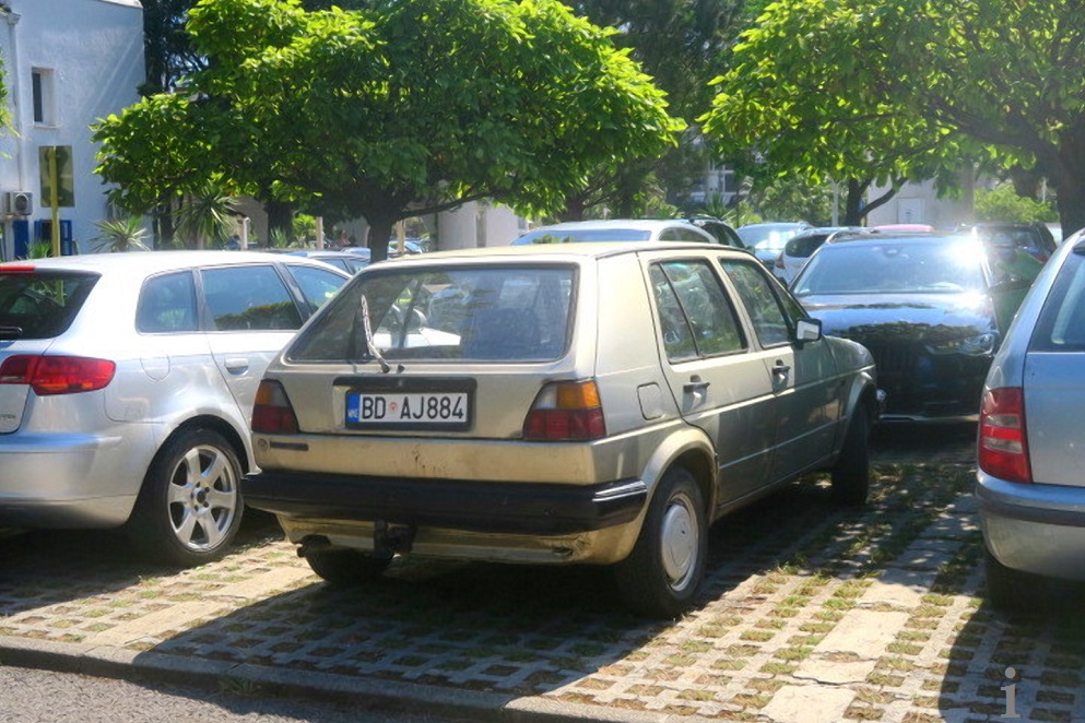 BD AJ884, Volkswagen Golf 2nd gen 5-door Hatch (19/1G), 1983–1992