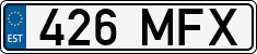 License plate of Estonia, Regular car plates