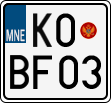 License plate of Montenegro, Motorcycles