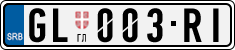 License plate of Serbia, Cars