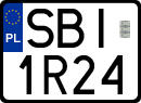 License plates of Poland, Special vehicles and motorcycles