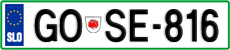 License plate of Slovenia, Cars