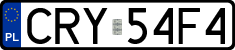 License plates of Poland, Regular car plates