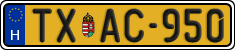 license plates of Hungary, Taxi (2022)
