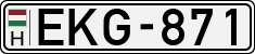 license plates of Hungary, Cars (1990)