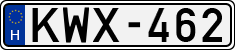 license plates of Hungary, Cars (1990)
