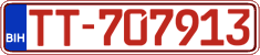License plate of Bosnia and Herzegovina, Provisional