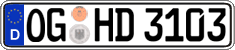 German license plate, Regular plates