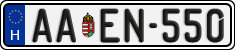 license plates of Hungary, Regular plates (2022)