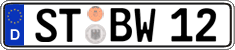 German license plate, Regular plates