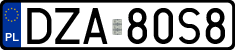 License plates of Poland, Regular car plates