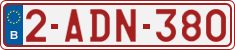 License plate of Belgium, Regular plates (2010)