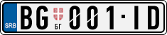 License plate of Serbia, Cars