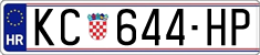 License plate of Croatia, Regular plates