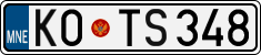 License plate of Montenegro, Cars
