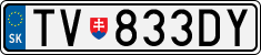 License plate of Slovakia, Cars