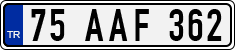 License plate of Turkey, Regular plates