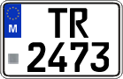 License plate of Malta, Trailers (TR 123(4))