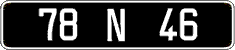 French license plate, FNI