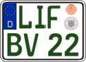 German license plate, Regular plates
