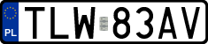 License plates of Poland, Regular car plates
