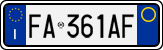 License plate of Italy, Cars (1994 year series)