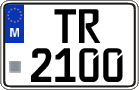 License plate of Malta, Trailers (TR 123(4))