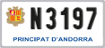 License plate of Andorra, Motorcycles (A 1234)