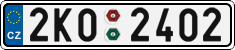 License plate of the Czech Republic, Cars (2001)