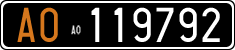 License plate of Italy, Cars (1927 year series)