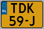 License plate of the Netherlands, Agricultural vehicles