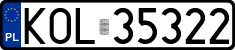 License plates of Poland, Regular car plates