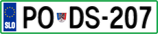 License plate of Slovenia, Cars