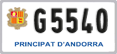License plate of Andorra, Motorcycles (A 1234)