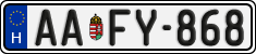 license plates of Hungary, Regular plates (2022)
